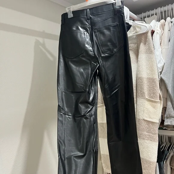 Abercrombie & Fitch Vegan Leather Pants - Black - Picture 3 of 4